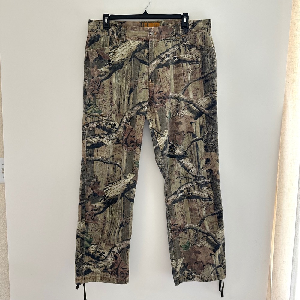 Under Armour Mossy Oak Break-Up Camo Cargo Pants Mens 40x32 Hunting Outdoor